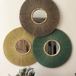 Miroir en jute